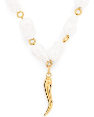 Timeless Pearly Baroque Pearl Chilli-Charm Necklace - Metallic