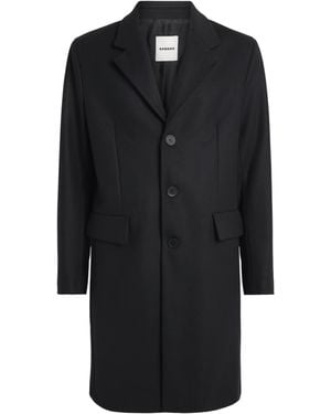 Sandro Wool-Blend Coat - Black
