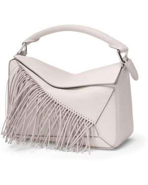 Loewe Small Fringed Puzzle Bag - Gray