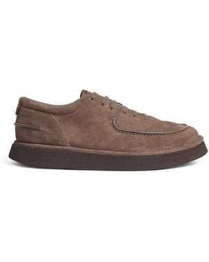 Giorgio Armani Suede Oxford Shoes - Brown