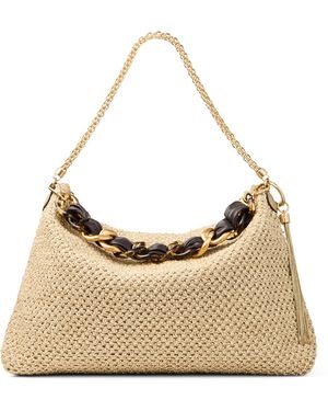 Jimmy Choo Callie Maxi Raffia Shoulder Bag - Natural