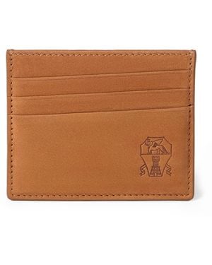 Brunello Cucinelli Leather Card Holder - Brown