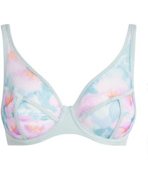 Maison Lejaby Floral Print Nufit Garden Underwired Bra - Blue