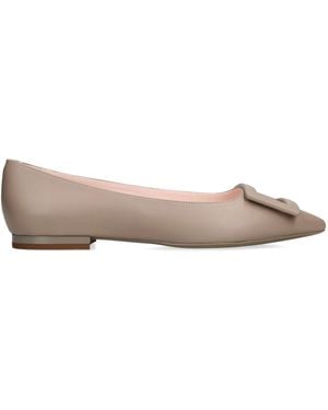 Roger Vivier Leather Gommettine Ballet Flats - Brown