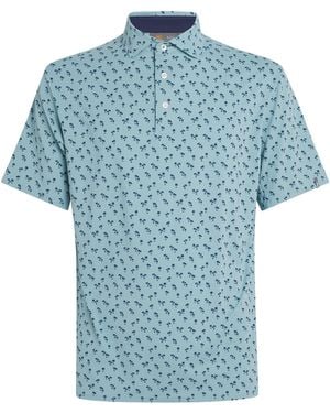 Kjus Printed Golfer Polo Shirt - Blue