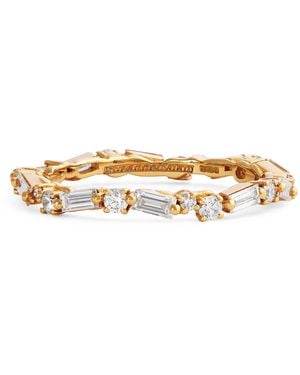 Suzanne Kalan And Diamond Thin Mix Eternity Ring - Natural