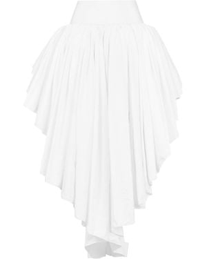 Alaïa Asymmetric Maxi Skirt - White