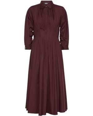 Max Mara Cotton Poplin Shirt Dress - Purple