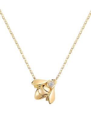 Chaumet And Diamond Bee De Pendant Necklace - Metallic