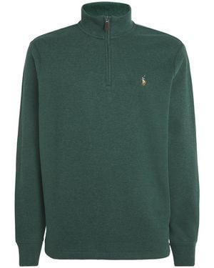 Polo Ralph Lauren Cotton Quarter-Zip Sweater - Green