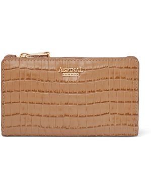 Aspinal of London Small Leather Mayfair Purse - Brown