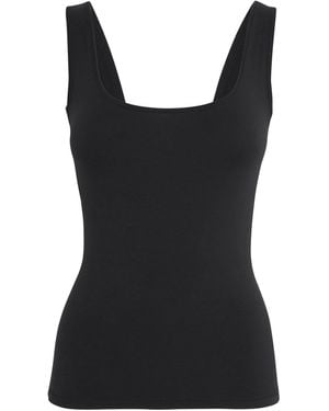 Skims Cotton Jersey Tank Top - Black