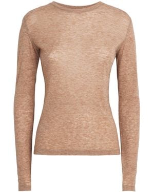 ME+EM Crew-Neck Layering Top - Brown