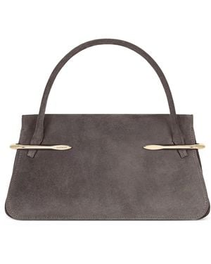 Givenchy Medium Suede Pinch Top-Handle Bag - Metallic