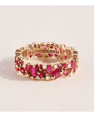 Suzanne Kalan Ruby And Diamond La Fantaisie Eternity Ring - Pink