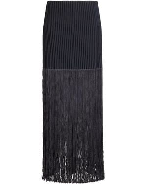 Alaïa Fringed Maxi Skirt - Black