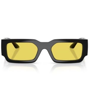 Versace Greca Maxi Rectangle Sunglasses - Yellow