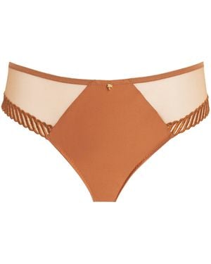 Aubade Sheer Emotion Brazilian Briefs - Natural
