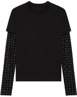 Givenchy Long-Sleeve Double-Layer T-Shirt - Black