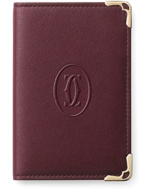 Cartier Leather Must Card Holder - Purple
