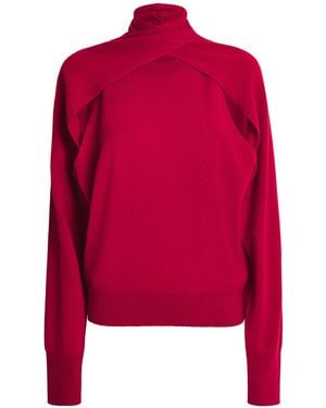 Aeron Wool-Cashmere Wrap Jumper - Red