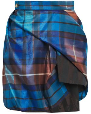 Vivienne Westwood Tartan Zora Mini Skirt - Blue