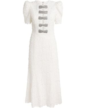 Rebecca Vallance Bow-Detail Dillon Midi Dress - White