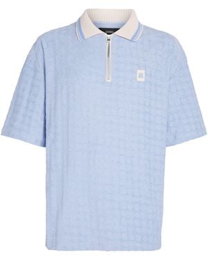 Amiri Ma Quad Zip-Up Polo Shirt - Blue