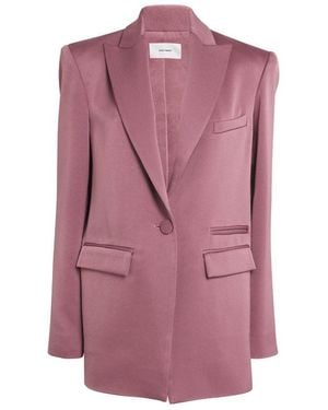 Alex Perry Satin Crepe Single-Breasted Blazer - Pink