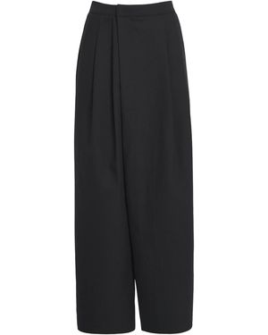 Source Unknown Pleated Wide-Leg Leiko Trousers - Black