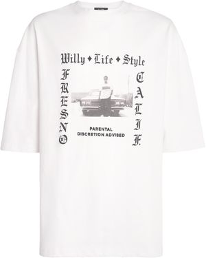 Willy Chavarria Cotton Lifestyle Northsider T-Shirt - White