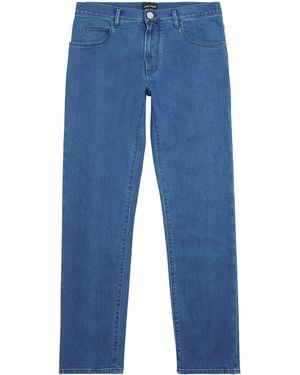 Giorgio Armani Stretch-Cotton Slim Jeans - Blue
