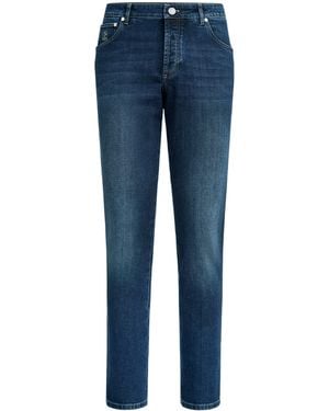 Brunello Cucinelli Stretch-Cotton Slim Jeans - Blue
