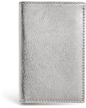 Comme des Garçons Leather Bifold Vertical Card Holder - Grey