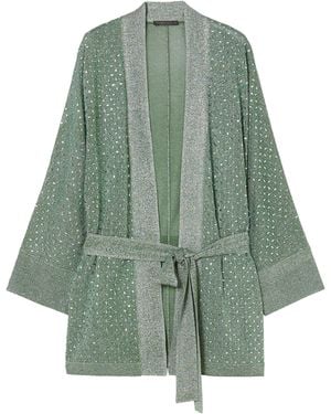 Marina Rinaldi Rhinestone-Detail Miki Cardigan - Green