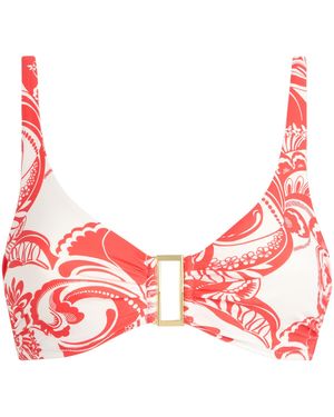 Melissa Odabash Floral Bel Air Bikini Top - Red