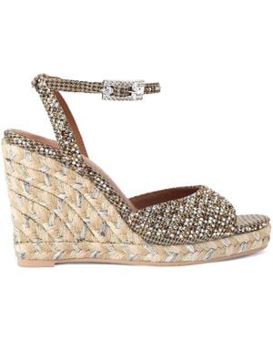 Kurt Geiger Embellished Wedge Sandals - Metallic