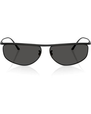 Oliver Peoples Steel 1986C Irregular Oval Sunglasses - Black
