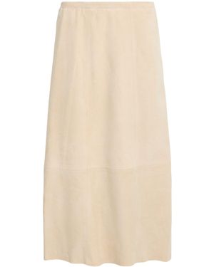 Vince Suede Midi Skirt - Natural