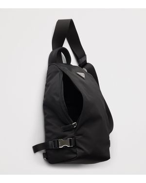 Prada Re-Nylon And Saffiano Leather Backpack - Black