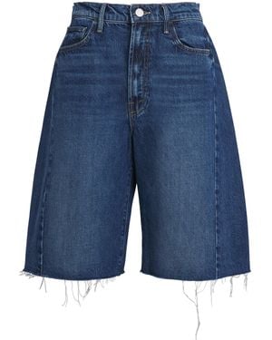 Mother The Half-Pipe Denim Shorts - Blue