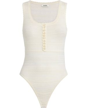 Sandro Knitted Sleeveless Bodysuit - White