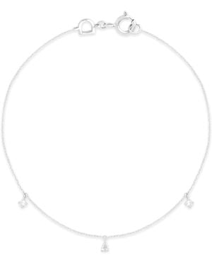Astrid & Miyu And Diamond Pear Charm Bracelet - White