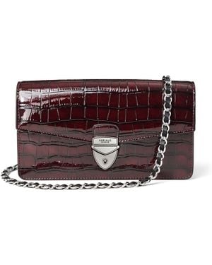 Aspinal of London Mayfair 2 Clutch Bag - Purple