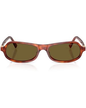 Miu Miu Irregular Oval Sunglasses - Green