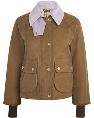 Barbour Waxed Cropped Beadnell Jacket - Brown