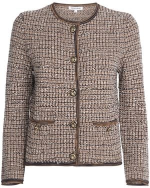 Veronica Beard Slubbed Brisa Cardigan - Brown