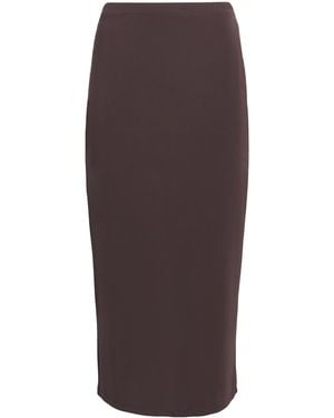 GOOD AMERICAN Matte Jersey Midi Skirt - Brown