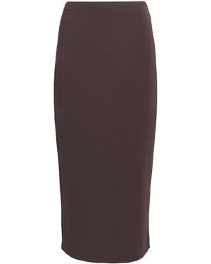 GOOD AMERICAN Matte Jersey Midi Skirt - Brown