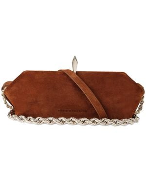 Benedetta Bruzziches Suede Sophia La Petite Shoulder Bag - Brown